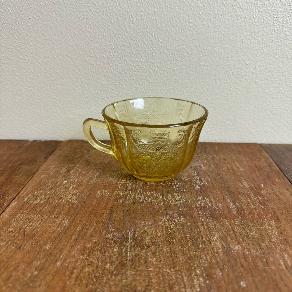 Vintage Depression Federal Glass Co. Madrid Amber Coffee/Tea Cup or Mug
